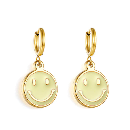 Hypoallergenic Sunshine Smiley Face Earrings