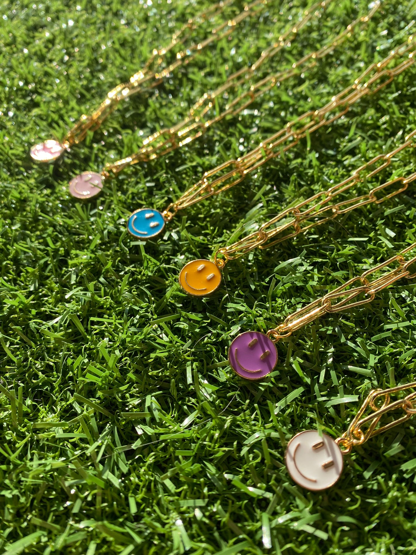 Charmful Paperclip Smiles Necklaces