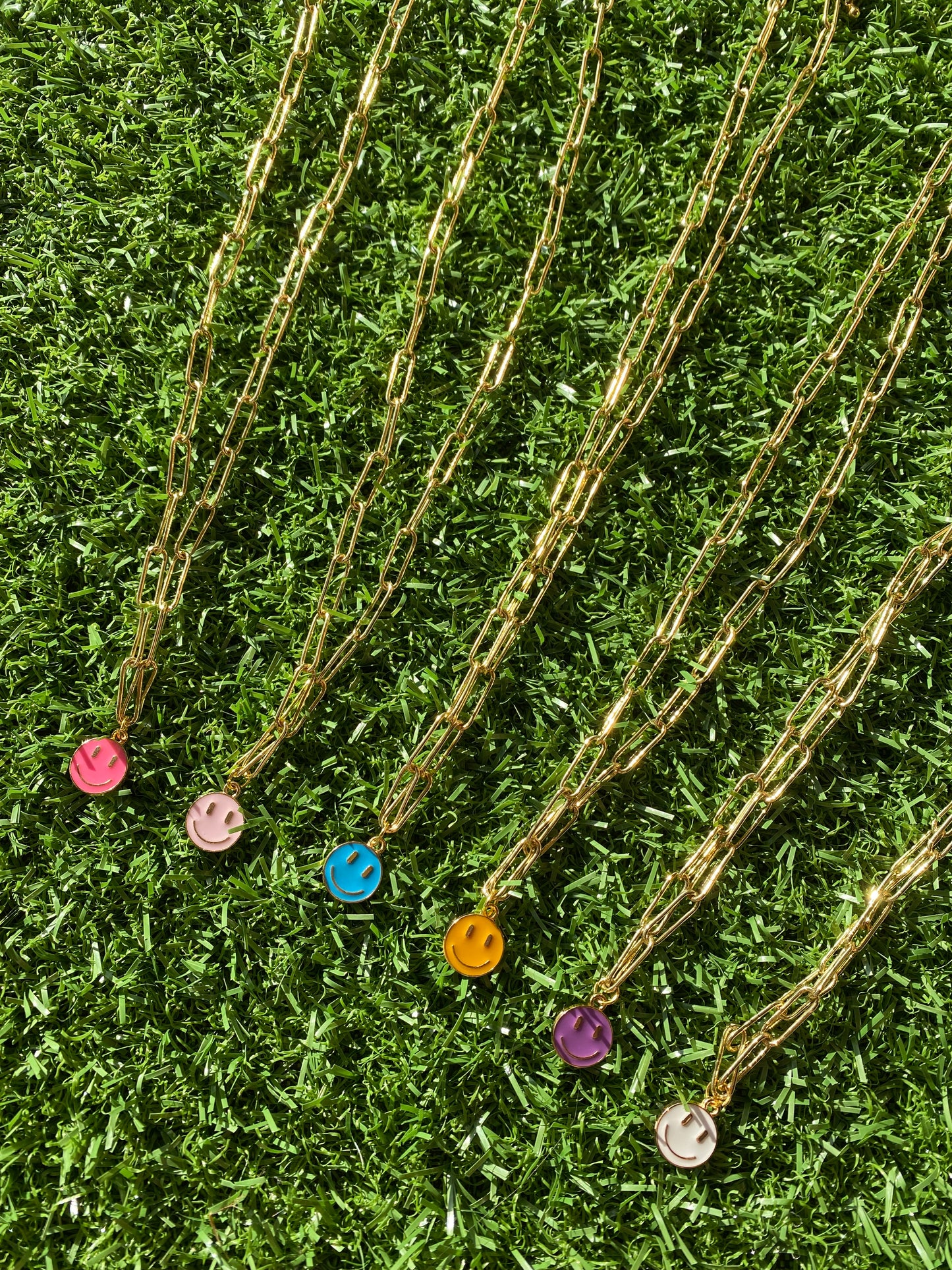 Charmful Paperclip Smiles Necklaces